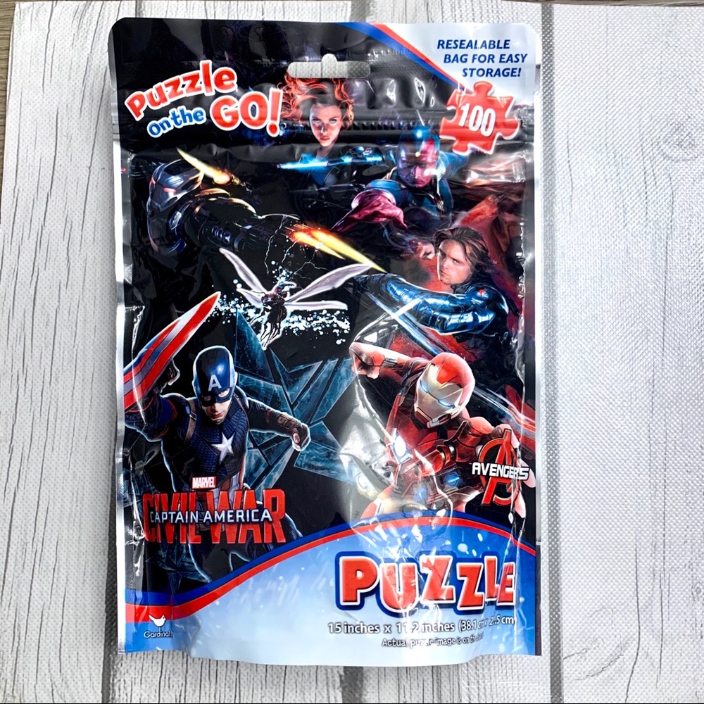 🔥2/10 Avengers Civil War Puzzle on the Go 100 NEW